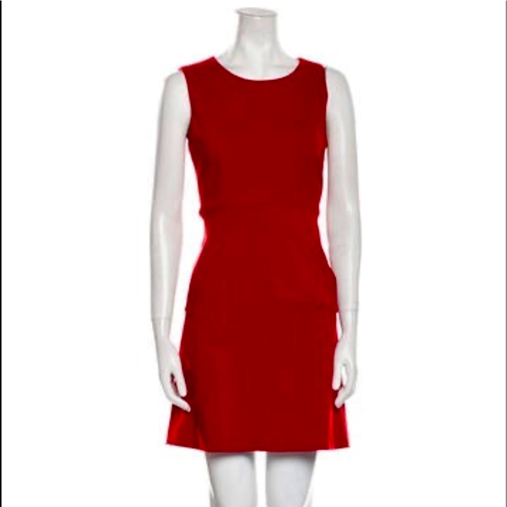 DVF super 60s red stretchy dress with back zipper